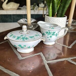 Sango Caprice Sugar and Creamer Set